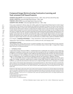 Composed Image Retrieval using Contrastive Learning and Task-oriented
  CLIP-based Features