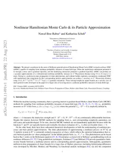 Nonlinear Hamiltonian Monte Carlo & its Particle Approximation