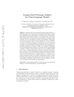 Unsupervised Prototype Adapter for Vision-Language Models