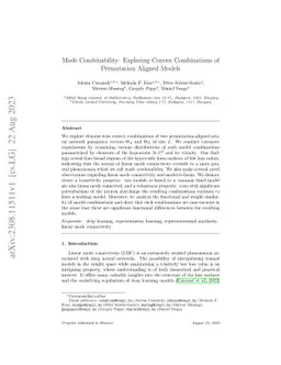 Mode Combinability: Exploring Convex Combinations of Permutation Aligned
  Models