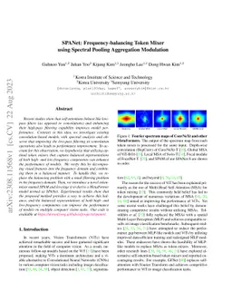 SPANet: Frequency-balancing Token Mixer using Spectral Pooling
  Aggregation Modulation