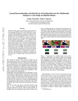 Causal Intersectionality and Dual Form of Gradient Descent for
  Multimodal Analysis: a Case Study on Hateful Memes