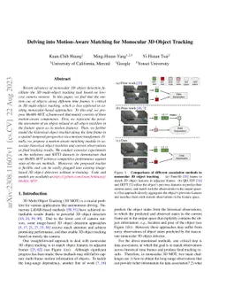 Delving into Motion-Aware Matching for Monocular 3D Object Tracking