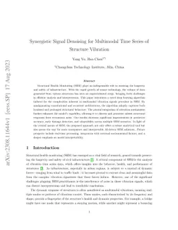 Synergistic Signal Denoising for Multimodal Time Series of Structure
  Vibration