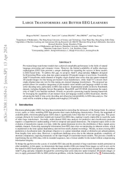 Large Transformers are Better EEG Learners