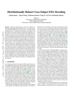 Distributionally Robust Cross Subject EEG Decoding
