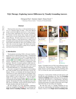 VQA Therapy: Exploring Answer Differences by Visually Grounding Answers