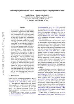 Learning to generate and corr- uh I mean repair language in real-time