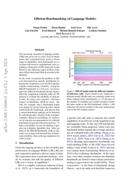Efficient Benchmarking of Language Models