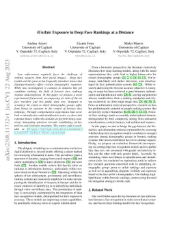 (Un)fair Exposure in Deep Face Rankings at a Distance