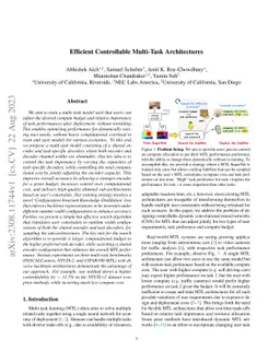 Efficient Controllable Multi-Task Architectures