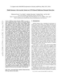 Multi-Instance Adversarial Attack on GNN-Based Malicious Domain
  Detection