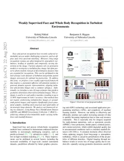 Weakly Supervised Face and Whole Body Recognition in Turbulent
  Environments