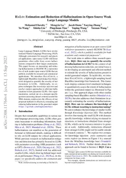 Halo: Estimation and Reduction of Hallucinations in Open-Source Weak
  Large Language Models