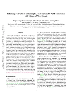 Enhancing NeRF akin to Enhancing LLMs: Generalizable NeRF Transformer
  with Mixture-of-View-Experts