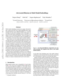 Adversarial Illusions in Multi-Modal Embeddings