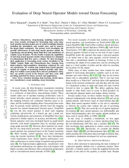 Evaluation of Deep Neural Operator Models toward Ocean Forecasting