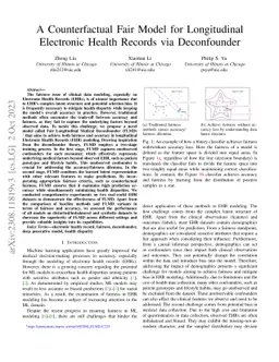 A Counterfactual Fair Model for Longitudinal Electronic Health Records
  via Deconfounder