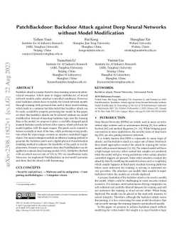PatchBackdoor: Backdoor Attack against Deep Neural Networks without
  Model Modification