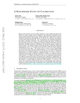 A Benchmark Study on Calibration
