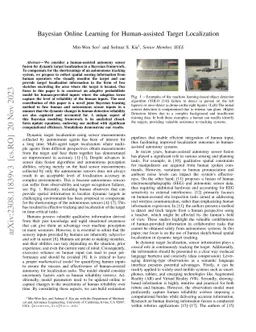 Bayesian Online Learning for Human-assisted Target Localization