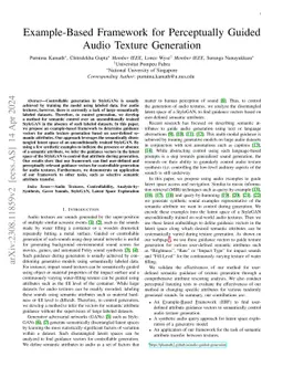 Example-Based Framework for Perceptually Guided Audio Texture Generation