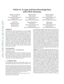 YAGO 4.5: A Large and Clean Knowledge Base with a Rich Taxonomy