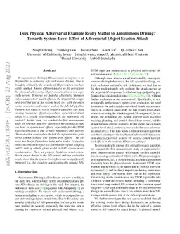 Does Physical Adversarial Example Really Matter to Autonomous Driving?
  Towards System-Level Effect of Adversarial Object Evasion Attack