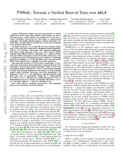 PARseL: Towards a Verified Root-of-Trust over seL4