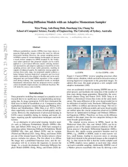 Boosting Diffusion Models with an Adaptive Momentum Sampler