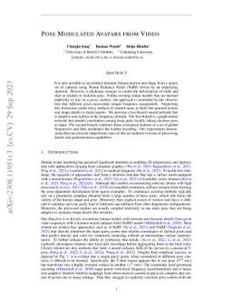 Pose Modulated Avatars from Video