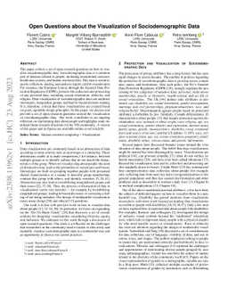 Open Questions about the Visualization of Sociodemographic Data