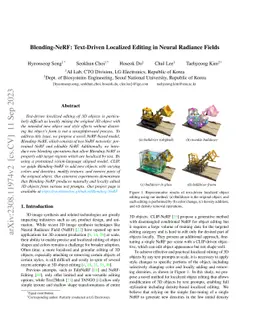 Blending-NeRF: Text-Driven Localized Editing in Neural Radiance Fields