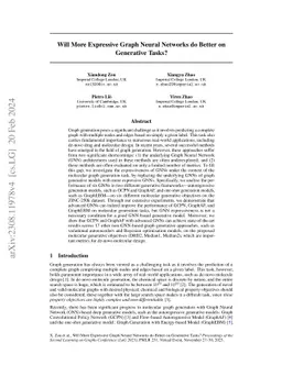 Will More Expressive Graph Neural Networks do Better on Generative
  Tasks?