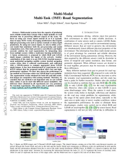 Multi-Modal Multi-Task (3MT) Road Segmentation