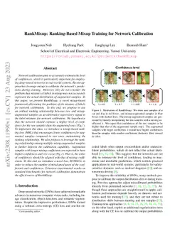 RankMixup: Ranking-Based Mixup Training for Network Calibration