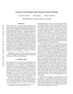 StofNet: Super-resolution Time of Flight Network