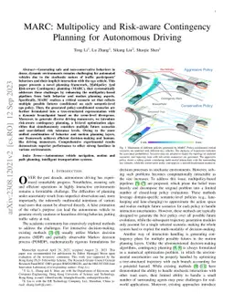 MARC: Multipolicy and Risk-aware Contingency Planning for Autonomous
  Driving