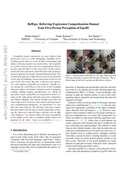 RefEgo: Referring Expression Comprehension Dataset from First-Person
  Perception of Ego4D