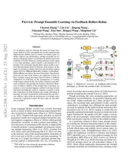 PREFER: Prompt Ensemble Learning via Feedback-Reflect-Refine