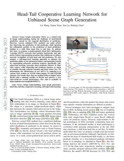 Head-Tail Cooperative Learning Network for Unbiased Scene Graph
  Generation