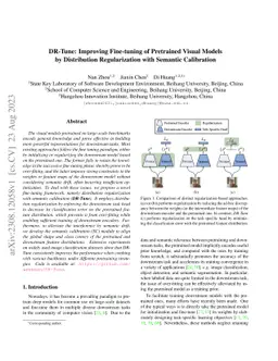 DR-Tune: Improving Fine-tuning of Pretrained Visual Models by
  Distribution Regularization with Semantic Calibration