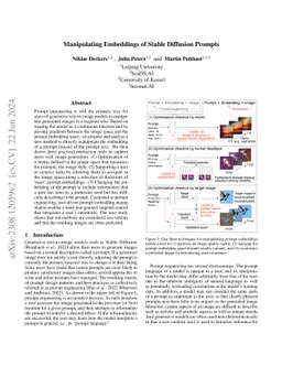 Manipulating Embeddings of Stable Diffusion Prompts