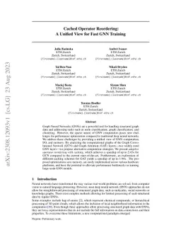 Cached Operator Reordering: A Unified View for Fast GNN Training