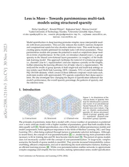 Less is More -- Towards parsimonious multi-task models using structured
  sparsity