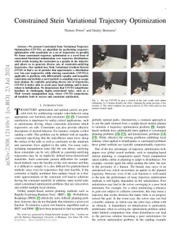 Constrained Stein Variational Trajectory Optimization