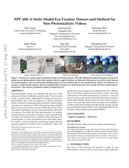 NPF-200: A Multi-Modal Eye Fixation Dataset and Method for
  Non-Photorealistic Videos