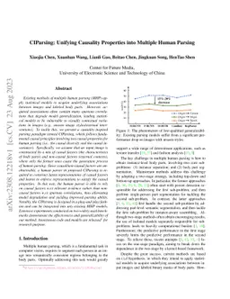 CIParsing: Unifying Causality Properties into Multiple Human Parsing