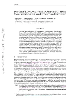 Diffusion Language Models Can Perform Many Tasks with Scaling and Instruction-Finetuning