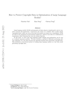 How to Protect Copyright Data in Optimization of Large Language Models?